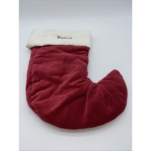 Pottery Barn Vance Mini Velvet Holiday Jester Elf Stocking Monogrammed Xmas - Picture 10 of 10